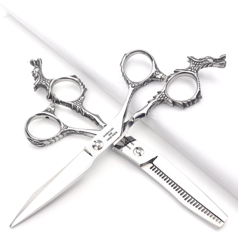 SHARONDS Silver 440c high hardness sharp professional hairdresser scissors 6 inch salon hairdresser special hairdresser scissors. - Image 3